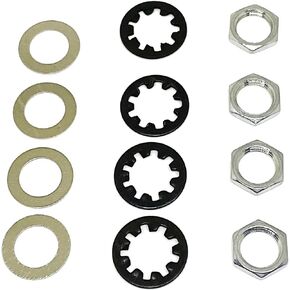 Guitar Nuts Washers Lock Washers for US Thread CTS Potentiometer Jacks Replacement Parts (Pack of 4 Sets)