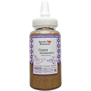 Guppy Granulettes Fish Food 3.17 oz, for Guppies and Livebearer Freshwater Aquarium Species