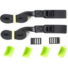 LAPUTA Roof Rack Straps - 2 Pc Cam Straps for Kayak, Canoe, Surfboard, Snowboard, Lashing Straps with Buckles Adjustable Cam Buckle Tie Down 1" x 10 Ft, 2 Safety Clips, 4 Box Protectors & Carry Bag