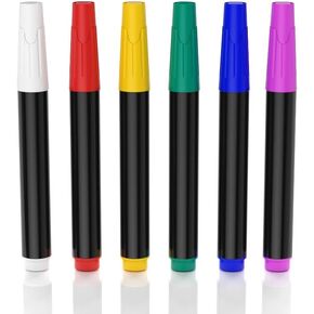 AITEE Low Odor Dry Erase Markers, Ultra Fine Pointed Tip, Clear Handwriting and Easy to Wipe Suitable for Fridge Calendars, Whiteboards, 6 Colors, 6 Pack