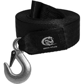 Space Whale Boat Trailer Winch Strap with Hook 2"x20’ | Replacement Boat Winch Strap with Safety Snap Hook- Premium Quality Boat Trailer Strap, 3306 lbs Breaking Strength I Effective Boat Accessories