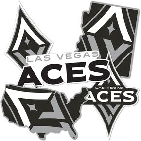 Las Vegas Aces WNBA Women's National Basketball Association Officially Licensed Sticker Vinyl Decal Laptop Water Bottle Car Scrapbook (Type 2-2)
