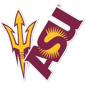 Desert Cactus Arizona State University Sticker Sun Devils ASU Vinyl Decal Laptop Water Bottle Car Scrapbook (4 Inch Set VB)