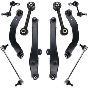 10PCS Suspension Kit Rear Lower Upper Control Locating Arms Lateral Sway Bar Links Replacement for 07-09Jeep Compass Patriot (MK) Caliber 11-14 Chrysler 200 Sebring Avenger
