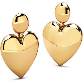 AoJun Gold Drop Dangle Earrings for Women,14K Gold Plated S925 Sterling Silver Post Hoop Earrings Hypoallergenic Earrings for Girls Dangle Earrings