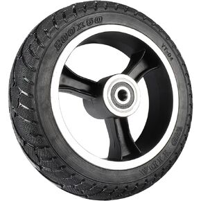 200x50 Solid Tire,Solid Wheel Aluminium Hub Tire for 8 inch Electric Scooter- Non-Pneumatic Tire Replacement Wheel for S10 Megawheels Electric Scooter
