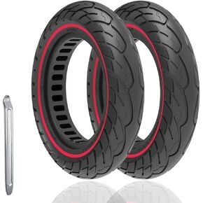 10x2.5 Solid Tires 10 Inch for Kugoo M4/M4 Pro for Zero 10X Electric Scooter Accessories, Off-Road Replacement Rubber Tires Anti-shock and Anti-slip (2 Pcs) (Blue)