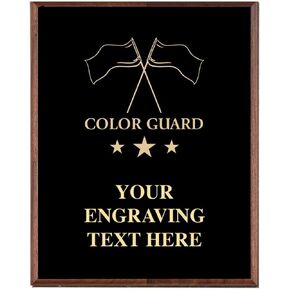 Color Guard Plaques, Custom Engraved Color Guard Trophy Plaque Award, Great Customizable Color Guard Gift Prime