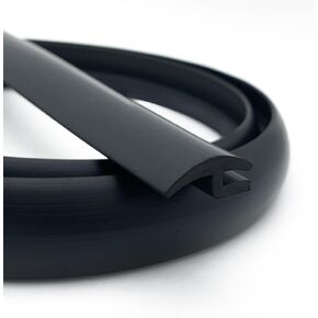 Car Front Windshield Rubber Seal Strip, Windshield Weather Stripping, Molding Trim Strips for Most Cars Trucks RV SUVs, 1.7M, Black