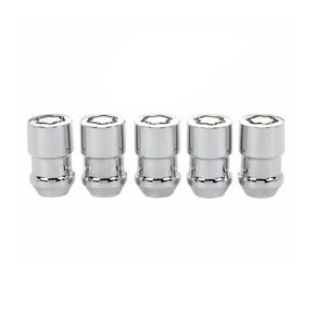 McGard Wheel Lock Nut Set For Jeep Wrangler JK 2018 | 5 Pack | Cone Seat | 1/2-20 | 3/4 &13/16 Dual Hex | 1.46in. Length | Chrome in Kuwait