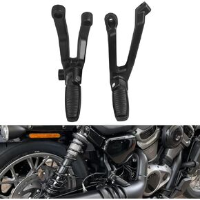 Motorcycle Footpeg Foldable Footrest Rear Passenger Foot Pegs Compatible with Harley Nightster 975 RH975 2021 2022 Up CNC Aluminum Non-slip Foot Rest in Saudi Arabia