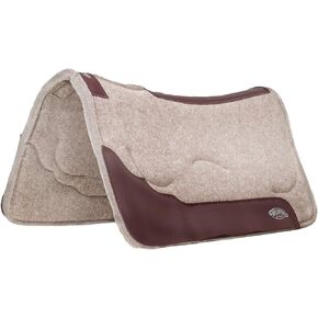Weaver Leather Contoured Shock-Absorbing Gel Wool Blend Saddle Pad