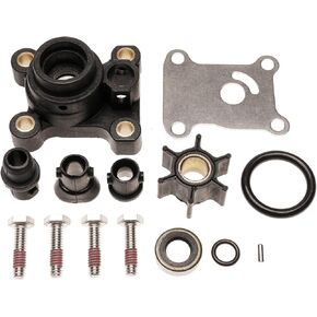 Impeller Water Pump Repair Kit with Housing for Johnson Evinrude 8-15HP 2 Stroke and 4 Stroke Outboard 1974 and Later Replaces for Sierra 18-3327 394711 0394711 386697 391698 389112 387610