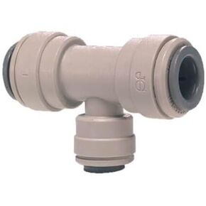 IPW Industries Inc-John Guest - Acetal Reducing Union Tee Quick Connect Fitting 3/8" OD x 3/8" OD x 1/4" OD/Single- (PI301208S)