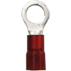 Ancor 230234 Marine Grade Electrical Nylon Insulated Double Crip Funnel Entry Ring Terminals with Insulation Grip (8-Gauge, Size 1/2 Screw, 2-Pack)