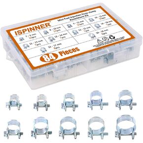 ISPINNER 84 قطعة 7-18 مللي متر مطلي بالزنك حقن الوقود الصغير نمط خرطوم المشبك مجموعة متنوعة لأنابيب البنزين الديزل in Kuwait