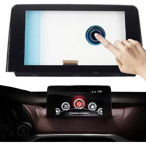 Dasbecan Uconnect 8" Touch Screen Glass Digitizer Navigation Radio Compatible with Mazda CX-9 2016-2019 Replaces# TK48-611J0,TK49-611JA,TK49-61-1J0a,TK49-611J0-B