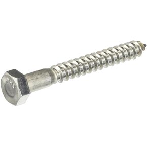 Hillman 832038 5/16 x 2-1/2-Inch Stainless Steel Hex Lag Screws, 25-Pack, 2.5 inches, No Color