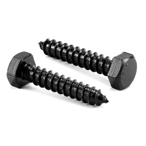 Stainless Steel Black Lag Bolts 1/4" x 1-1/2" Hex Lag Screws (25 pcs) Stainless Black Oxidized