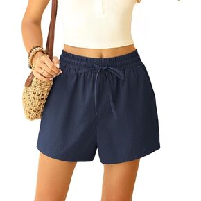 CZYINXIAN Women's Casual Summer Shorts Trendy Elastic Waist Shorts with Pockets