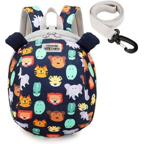 Dinosaur Toddler Mini Backpack Children Kids Baby Safety Harness Leash Waterproof Boys and Girls (3D Deep Blue)