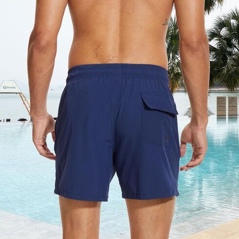 Arcweg Mens Swim Trunks Quick Dry Beach Swim Shorts with Compression Liner 5.5" Inseam Swimwear Bathing Suit in Saudi Arabia