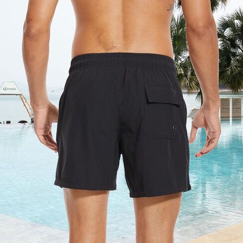 Arcweg Mens Swim Trunks Quick Dry Beach Swim Shorts with Compression Liner 5.5" Inseam Swimwear Bathing Suit in Saudi Arabia
