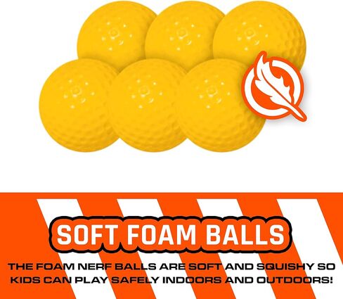 مجموعة ألعاب NERF Kids Bounce N Score Target Toss Game - لعبة هدف ارتداد الكرة الإسفنجية للأطفال بعمر 6 سنوات فما فوق - (6) كرات إسفنجية نطاطة و(1) هدف تسجيل متضمن in Saudi Arabia