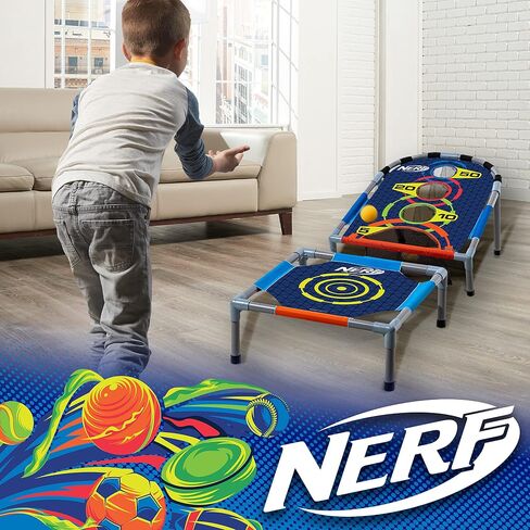 مجموعة ألعاب NERF Kids Bounce N Score Target Toss Game - لعبة هدف ارتداد الكرة الإسفنجية للأطفال بعمر 6 سنوات فما فوق - (6) كرات إسفنجية نطاطة و(1) هدف تسجيل متضمن in Saudi Arabia