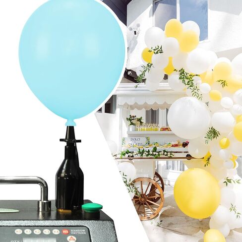 مضخة بالونات كهربائية، قطعتان من ملحقات فوهة مضخة البالونات B322، بالون سحري قابل للنفخ بشريط 360/360، بالون من فيلم الألومنيوم. بالونات مستديرة قابلة للنفخ أكبر من عشر بوصات in Kuwait