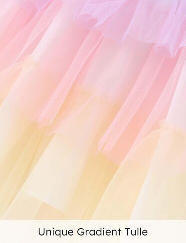 PATPAT Toddler Little Girls Dresses Short Sleeve Princess Tulle Skirt Birthday Party Cake Tutu Dress for Girls in Saudi Arabia