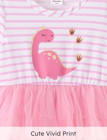 PATPAT Toddler Little Girls Dresses Short Sleeve Princess Tulle Skirt Birthday Party Cake Tutu Dress for Girls in Saudi Arabia