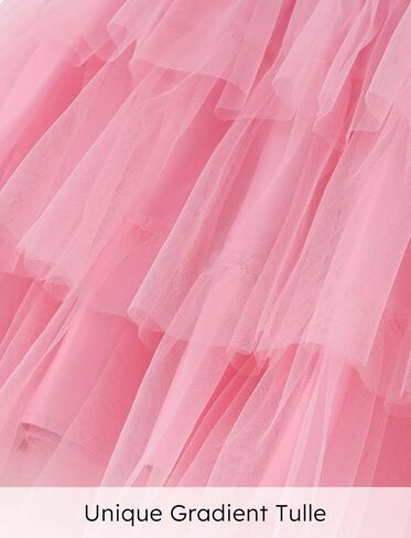 PATPAT Toddler Little Girls Dresses Short Sleeve Princess Tulle Skirt Birthday Party Cake Tutu Dress for Girls in Saudi Arabia