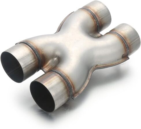 LCGP الفولاذ المقاوم للصدأ العادم X الأنابيب 3 "واحد إلى 3" طول موصل محول العادم المزدوج 10" in Kuwait