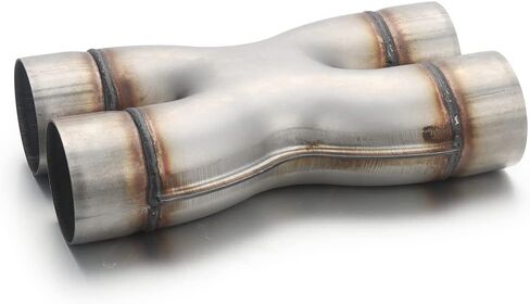 LCGP الفولاذ المقاوم للصدأ العادم X الأنابيب 3 "واحد إلى 3" طول موصل محول العادم المزدوج 10" in Kuwait