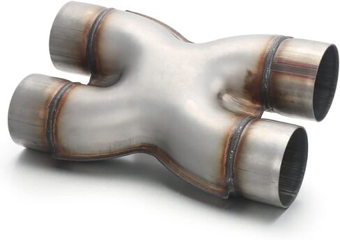 LCGP الفولاذ المقاوم للصدأ العادم X الأنابيب 3 "واحد إلى 3" طول موصل محول العادم المزدوج 10" in Kuwait