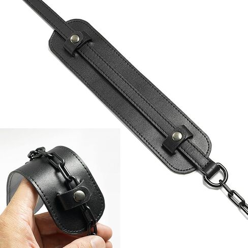 PU Leather Shoulder Strap Pad,Detachable Soft Leather Strap Cover,Compatible with Women Tote Purses, Handbag, Satchels,More comfortable to carry (BLACK) in Saudi Arabia