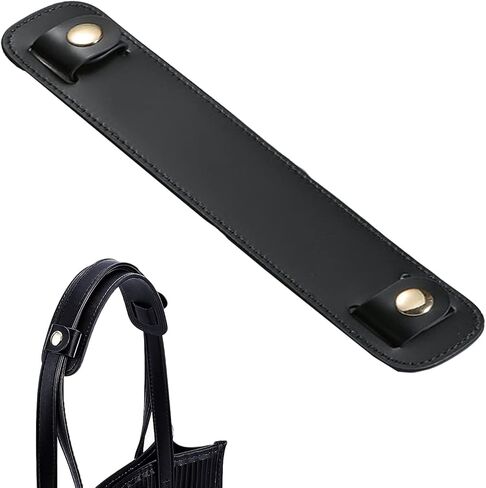 PU Leather Shoulder Strap Pad,Detachable Soft Leather Strap Cover,Compatible with Women Tote Purses, Handbag, Satchels,More comfortable to carry (BLACK) in Saudi Arabia