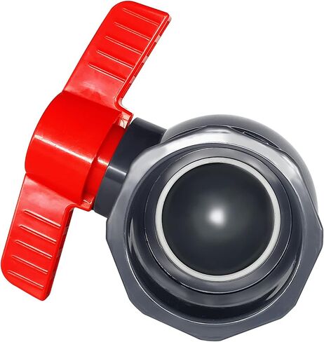 PVC Compact Ball Valve Inline Slip 1 1/4", Compact T-Handle Water Shut-Off Valves,Socket Valve,Pipe Fitting Coupling Adapter for aquarium,Water Treatment,Swimming Pool Equipment (1 1/4 Inch, 1) in Saudi Arabia