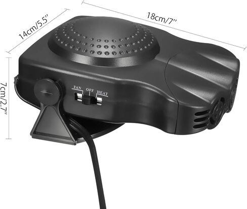 Car Heater,CHELIYA Portable 12V 150W 2 in 1 Auto Car Heater Cooling Fan Defroster Defrost Windscreen Window Demister,Black in Saudi Arabia