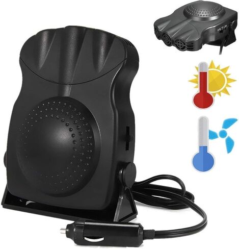 Car Heater,CHELIYA Portable 12V 150W 2 in 1 Auto Car Heater Cooling Fan Defroster Defrost Windscreen Window Demister,Black in Saudi Arabia