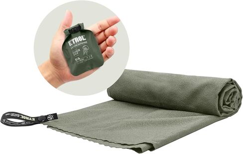 Camping Quick Dry Towel,Super Lightweight Microfiber Absorbent Fast Drying Travel & Sport Towel,Compact Compressed Sweat Towels for Backpacking,Yoga,Gym,Swimming,Beach in Saudi Arabia