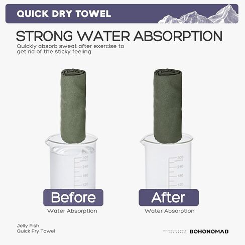 Camping Quick Dry Towel,Super Lightweight Microfiber Absorbent Fast Drying Travel & Sport Towel,Compact Compressed Sweat Towels for Backpacking,Yoga,Gym,Swimming,Beach in Saudi Arabia