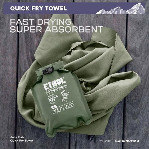Camping Quick Dry Towel,Super Lightweight Microfiber Absorbent Fast Drying Travel & Sport Towel,Compact Compressed Sweat Towels for Backpacking,Yoga,Gym,Swimming,Beach in Saudi Arabia