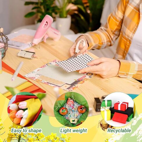 Bolsome 100 Sheets Black Yellow Red Green Tissue Paper for Gift Bags Juneteenth Theme Assorted Color Tissue Paper for Gift Wrapping for National Black History Party DIY Craft in Saudi Arabia