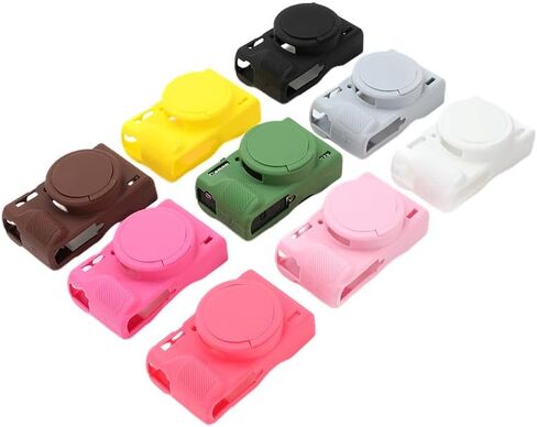 Case for Canon Powershot G7X Mark III Digital Camera, Anti-Scratch Slim Fit Soft Silicone Skin with Detachable Lens Cover, Camera Accessories - Pink in Saudi Arabia