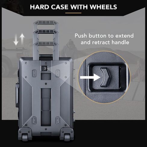 Lykus Large High Waterproof Case with Foam Insert, Various Sizes, IP66 Splash-Proof, Suitable for Cameras, Lenses, Electronic Equipment and More in Saudi Arabia