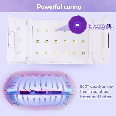 Mity rain Two Sides UV Light for Resin, UV Resin Light with 48 LED Beads Faster Curing，Foldable 72W UV Resin Lamp Split Usageable UV Light for Resin Curing Adjustable Time Digital Display in Saudi Arabia