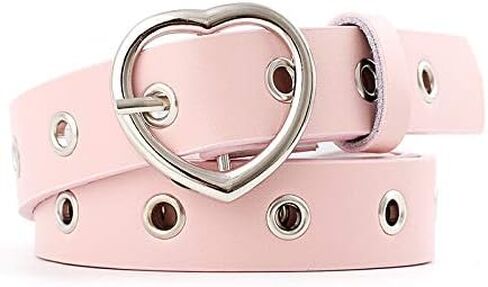 Women Grommet Belt Rock Jeans Belts for Men Leather Punk Belt in Saudi Arabia