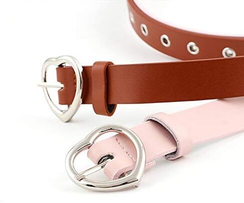 Women Grommet Belt Rock Jeans Belts for Men Leather Punk Belt in Saudi Arabia
